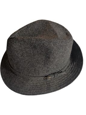 Pacifica Gray Wool Hat with Pink Satin Lining